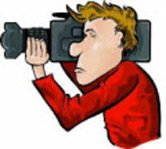 Cartoon image of a videographer
